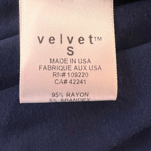 Velvet by Graham & Spencer Navy Beaded V-Neck Empire Waist Midi Dress S NWT USA - Picture 6 of 7